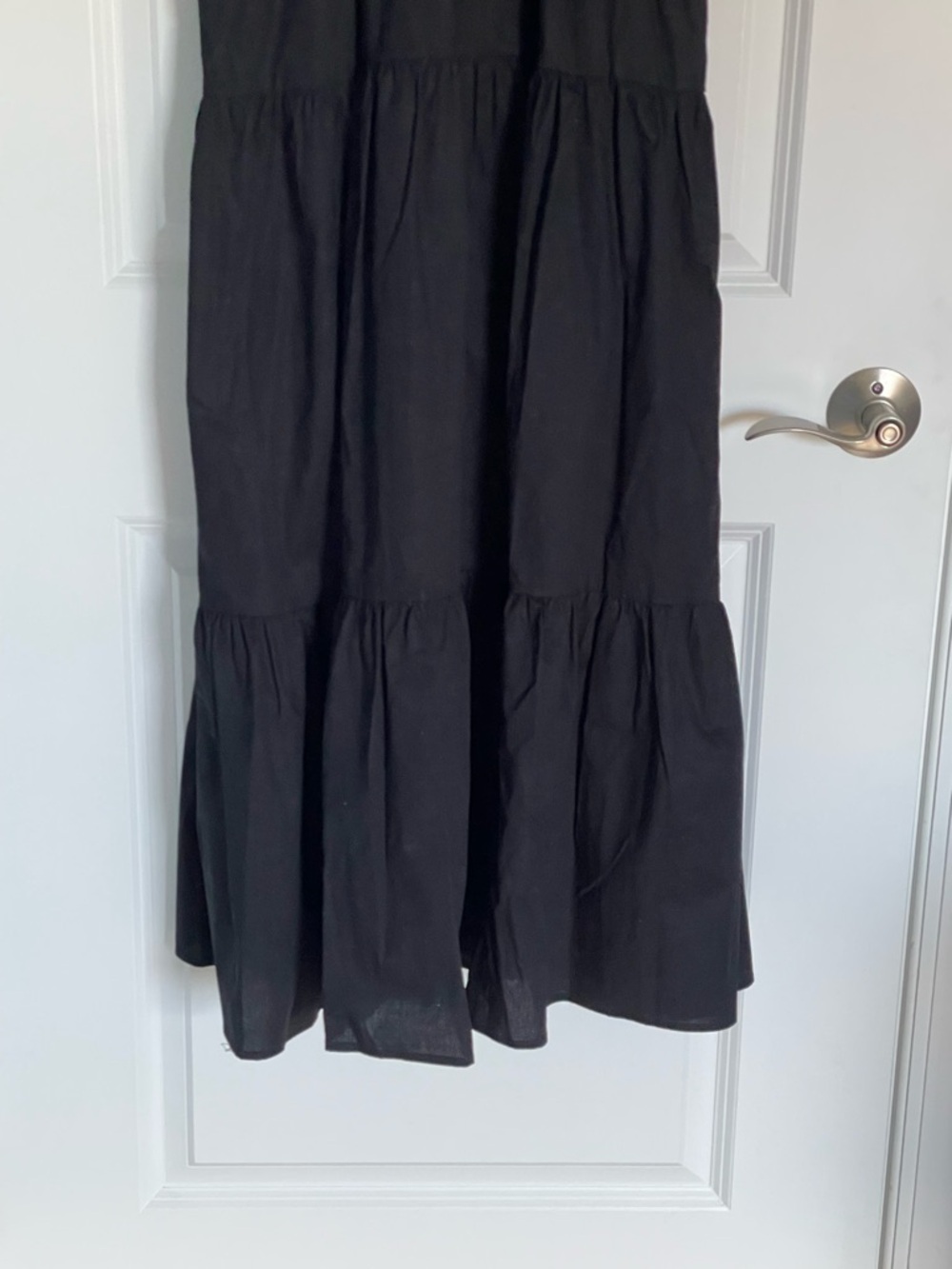 WAYF Women's Black Plaza Cut Out Tiered Maxi Dress Size Small 54424 - Picture 8 of 16